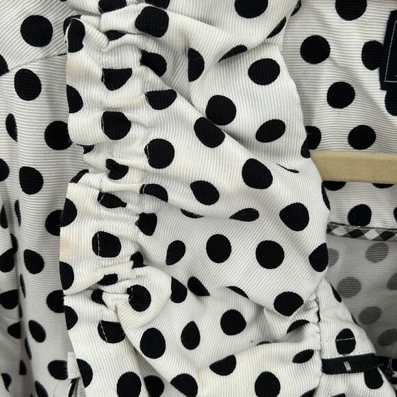 UBU Women's Black & White Polkadot Zip Top/Jacket/Blazer Size Large - Picture 4 of 15